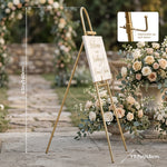 présentoir or métallique réglable élégant moderne panneaux motifs floraux transparent opaque événementsDecoration Mariage Anniversaire
