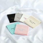 étiquettes produit toile lin noir rose gris beige bleu classique 8x8cm personnalisables logo imprimé