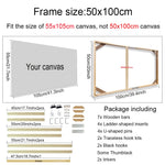 cadres bois modernes toiles 45x95 50x100cm peinture huile diamant minimaliste