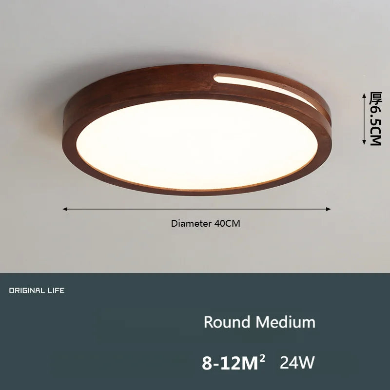 plafonnier moderne bois blanc lampe led ceiling touch switch minimaliste translucent