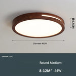 plafonnier moderne bois blanc lampe led ceiling touch switch minimaliste translucent