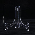 présentoir pliable transparent support assiettes clips moderne rangement domestique transparent sans motif plastique