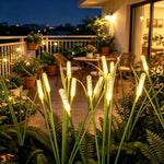 guirlande lumineuse solaire filaments vert jaune moderne semi transparente patio jardin fixée piquet