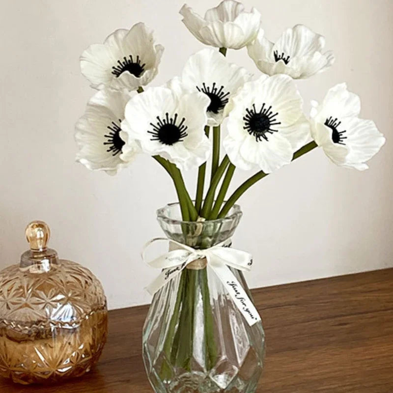 décoration intérieure bouquet fleurs artificielles blanc rose jaune rouge violet modernes 29cm