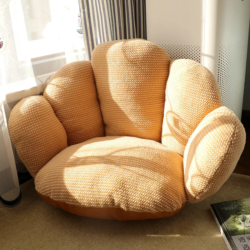 fauteuil confortable moderne marron rose gris vert motifs floraux tissu doux antidérapant adultes chambre