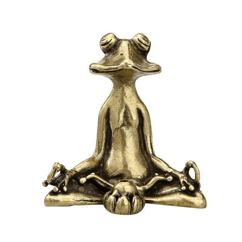statuette grenouille bronze doré moderne support encens minimaliste ornement animal compagnie imitation antique