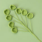 bouquet artificiel crocheté vert rose jaune créatif intérieur décoration maison anniversaire mariage