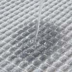 tapis bain beige noir gris clair tissé franges antidérapant résistant décoloration moderne confortable sol