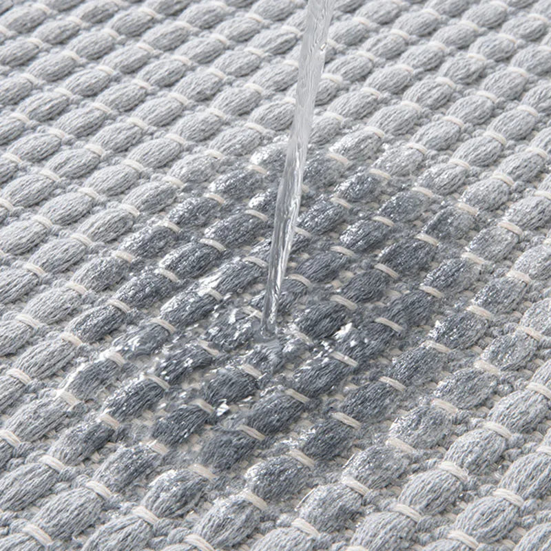 tapis bain beige noir gris clair tissé franges antidérapant résistant décoloration moderne confortable sol