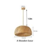 suspension lumineuse bambou tissé naturel moderne rustique 36cm 26cm 30cm echangible e27