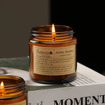 bougie parfumée marron clair scellée étiquette beige classique sans fumée 15h parfumée cadeau anniversaire