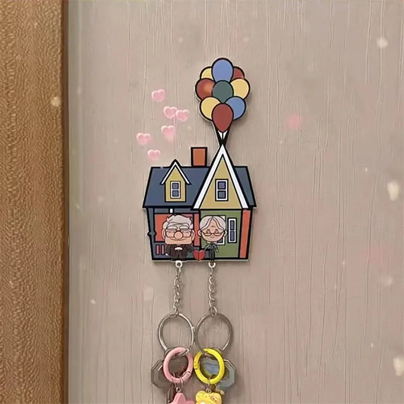 Porte-clés mural installé près d'une entrée de maison