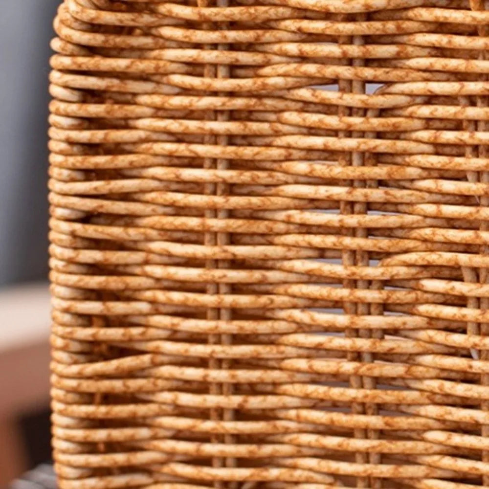 panier osier tressé marron clair poignée portable rangement cuisine traditionnel organisateur multifonctionnel