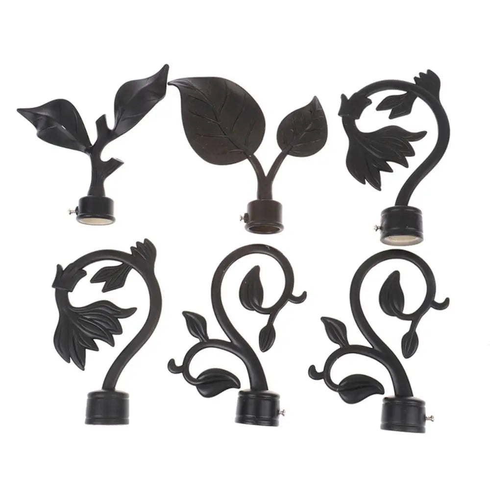 applique murale art nouveau feuilles stylisées texture métallique noir moderne fixations