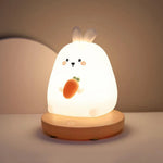 veilleuse animale rechargeable usb interrupteur tactile moderne nuit chambre blanc rose.orange.vert