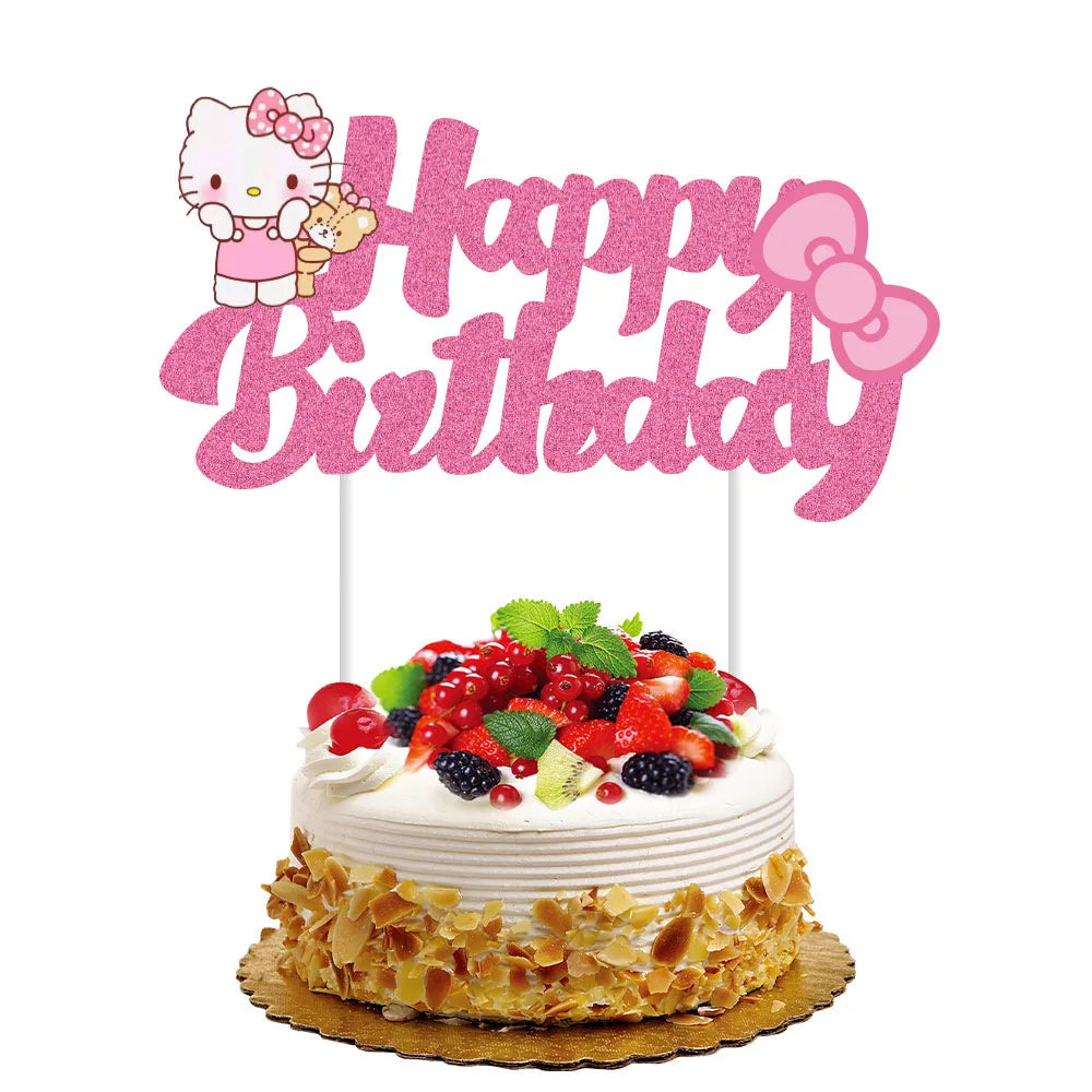 Topper Hello Kitty or pour fête
