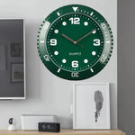 horloge murale moderne quartz aiguille vert noir bleu salon chambre