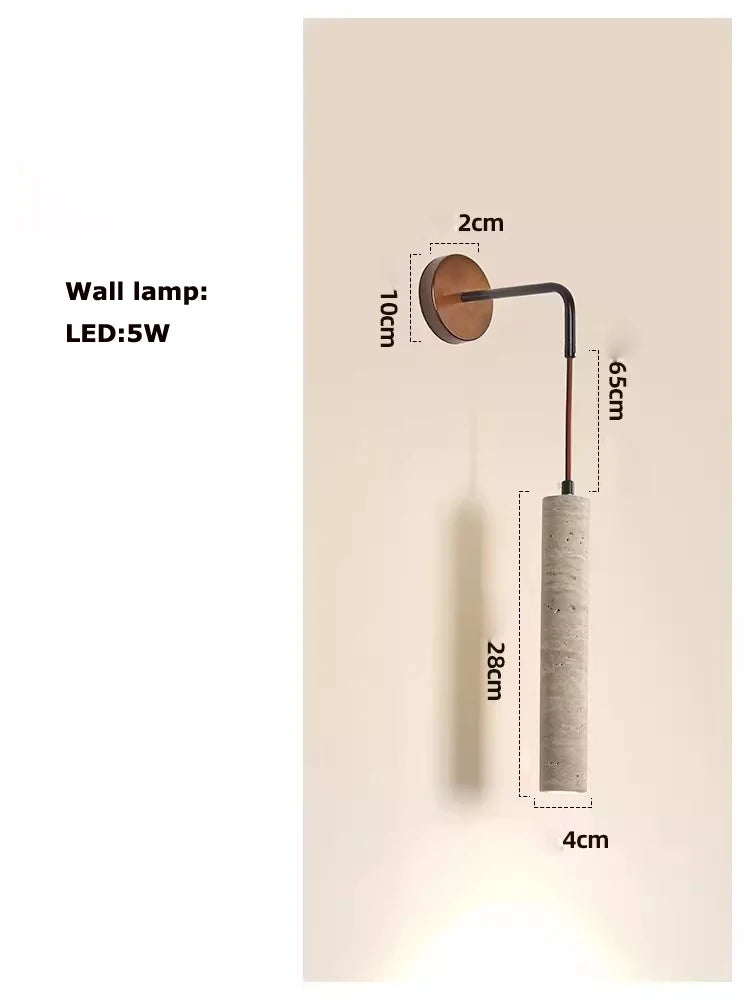 suspension lumineuse moderne fer blanc texture pierre minimaliste chaînes métalliques