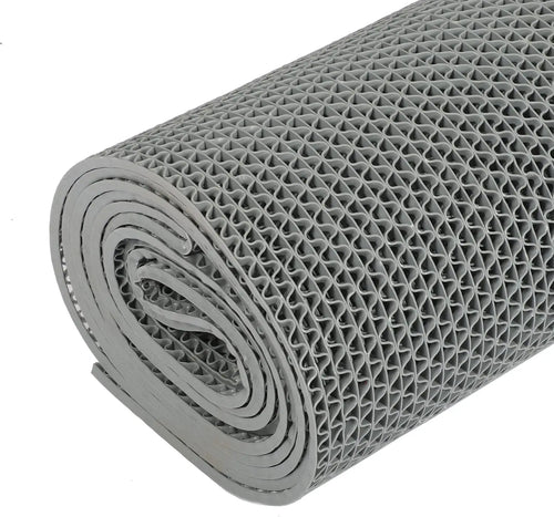 tapis bain antidérapant maille fine moderne hydrofuge cuisine sol salle bain gris