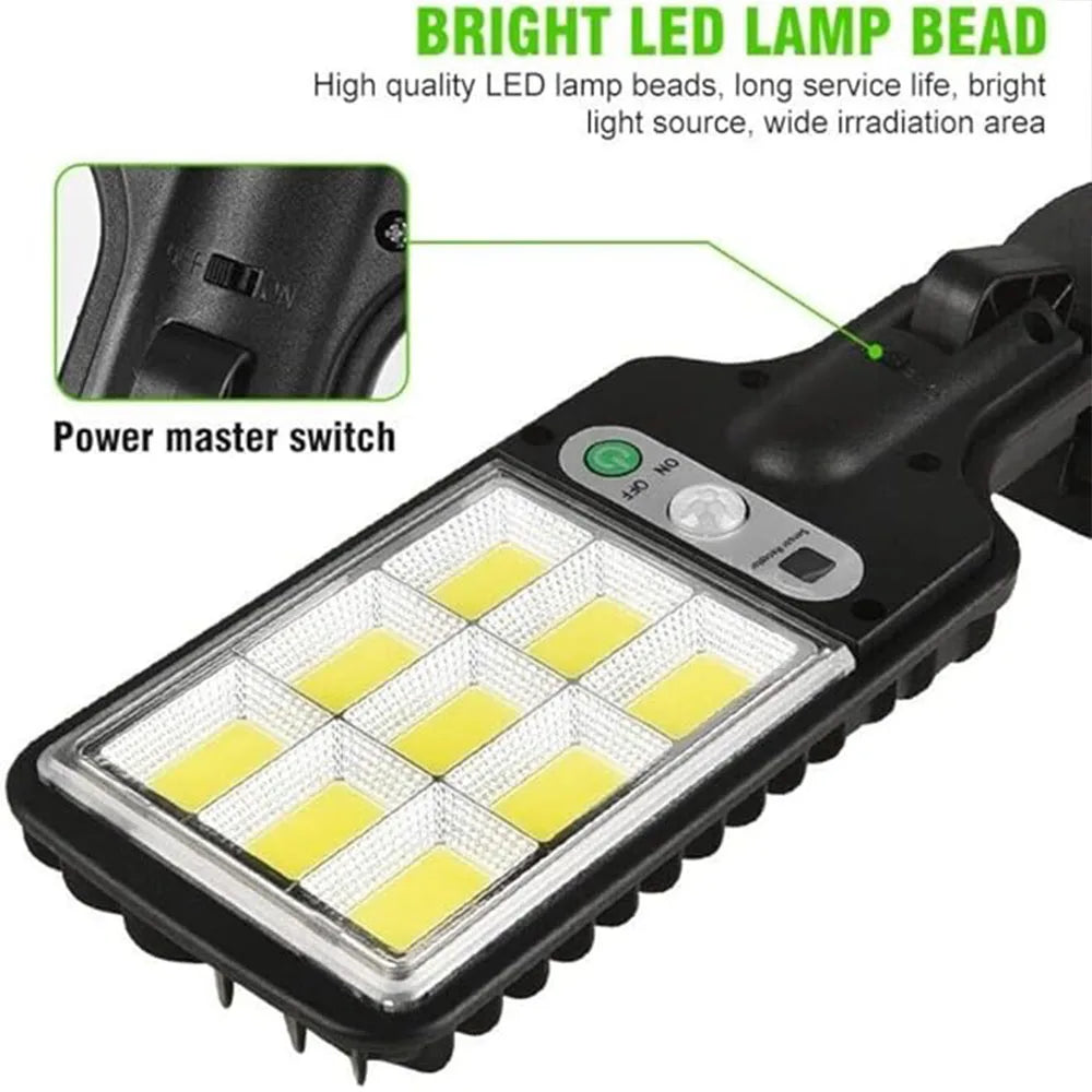 lampe solaire noire ip65 moderne modes luminosité détecteur mouvement autoinstallation clipsextérieur