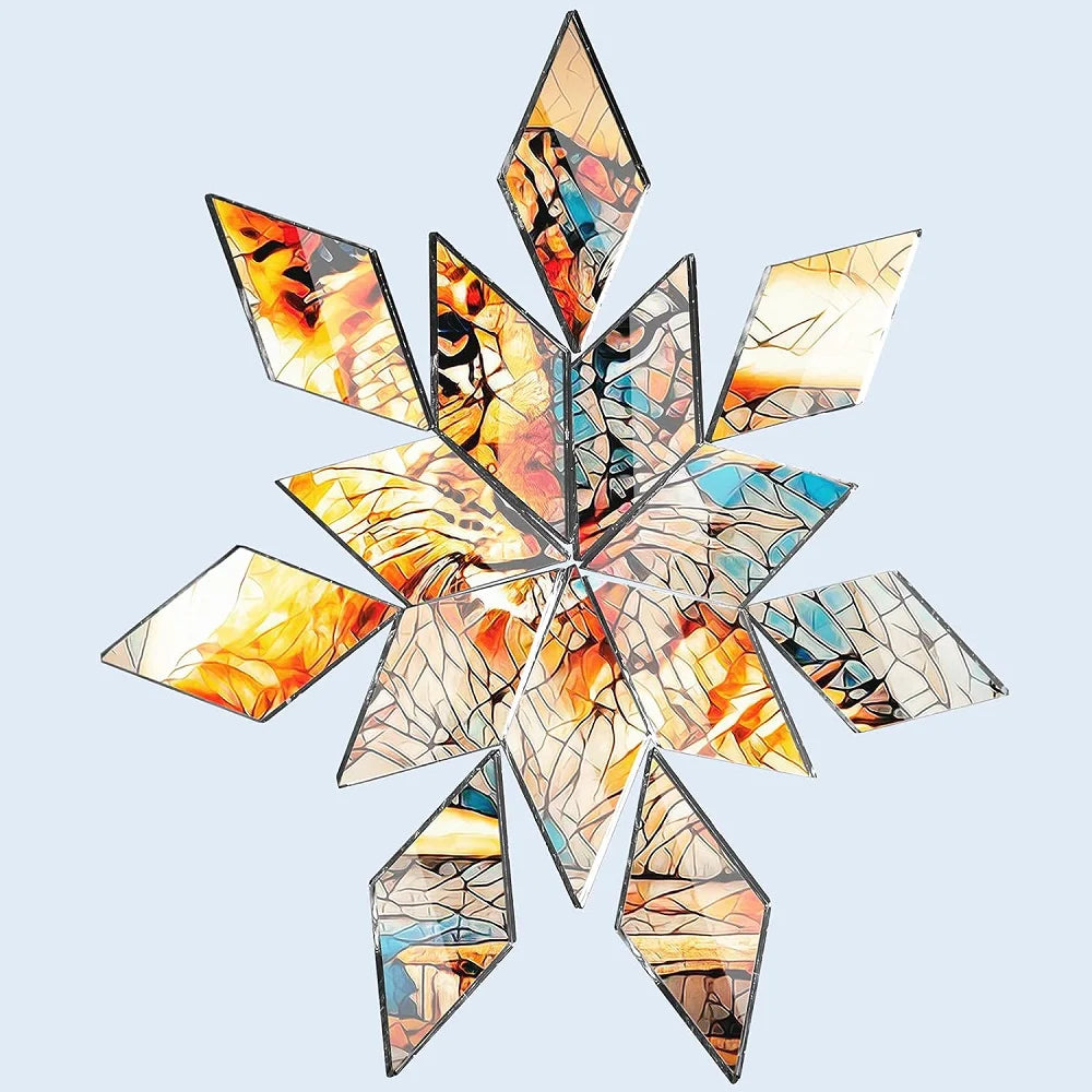 miroirs autocollants muraux argentés formes géométriques modernes décoration intérieure bricolage DIY 100 pièces transparents