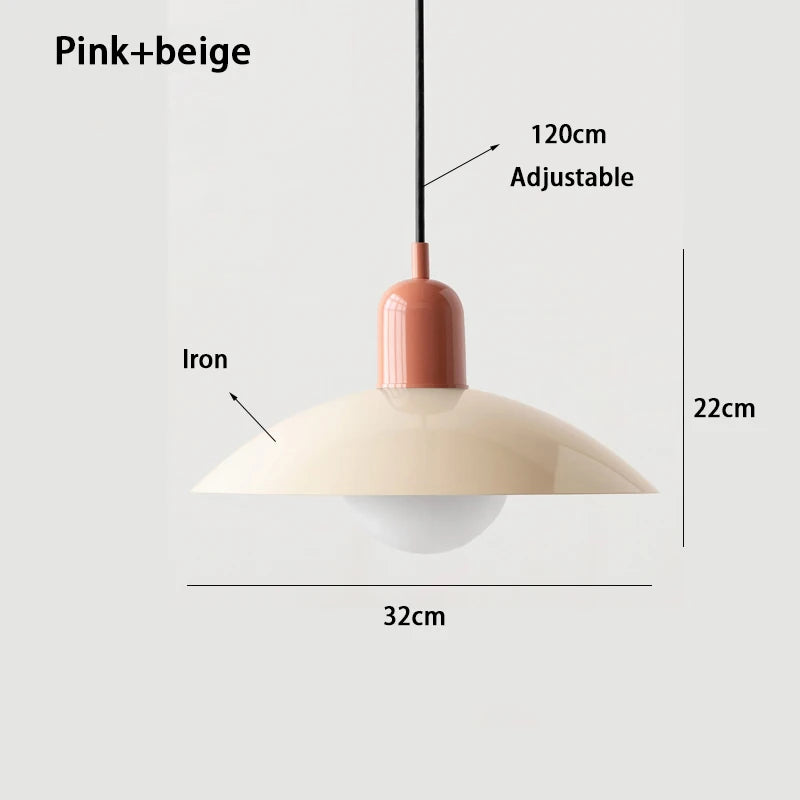 luminaire moderne suspension blanc vert rose rouge mat opaque câble noir chambre restaurantétude