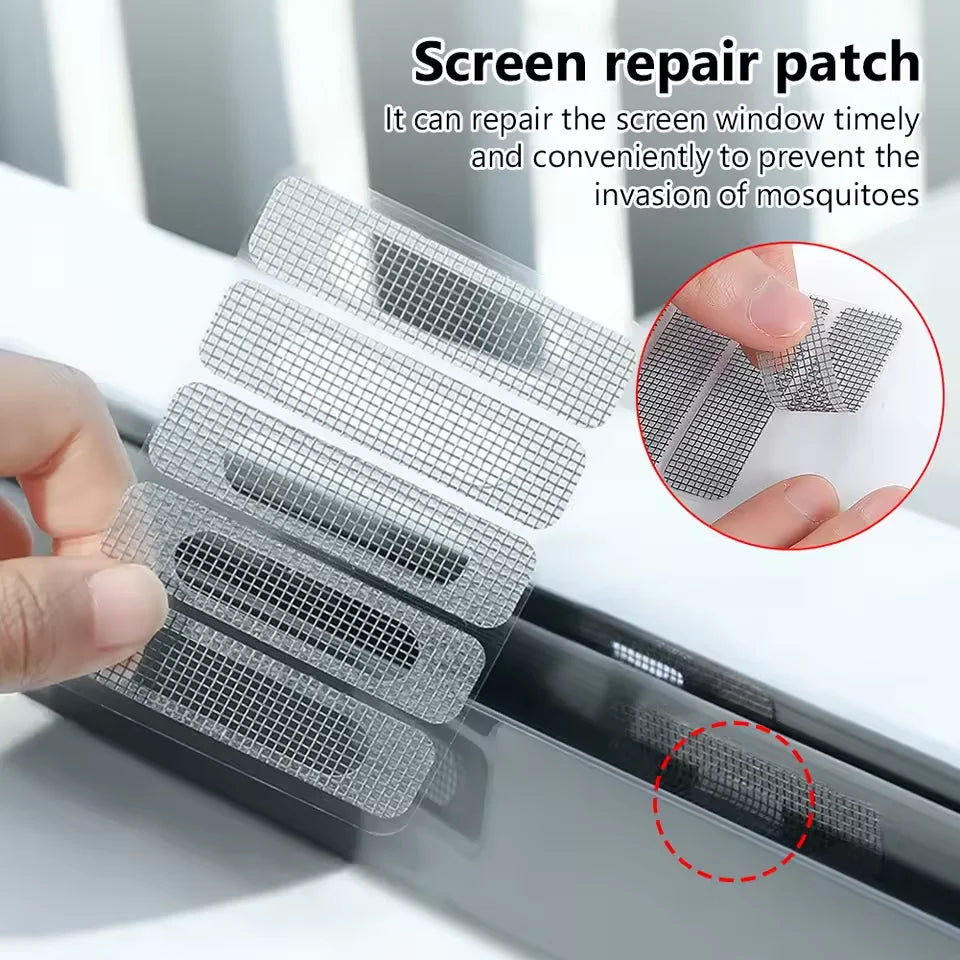 patchs réparation moustiquaire fenêtre porte anti moustiques stickers adhésifs invisibles réparations urgence multi surfaces