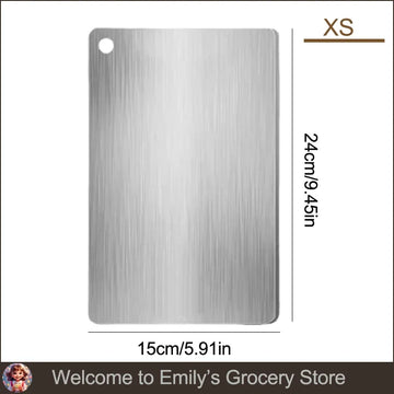 planche découper acier inoxydable blanc antibactérienne lisse moderne poignées intégrées respectueux environnement taille 39x28cm