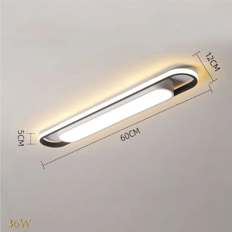Lampe LED moderne plafonnier aluminium blanc noir éclairage quotidien minimaliste 249 2000 flux lumineux