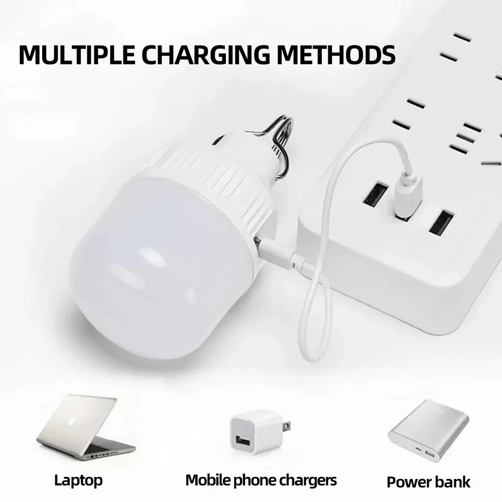 ampoules led rechargeables usb haute luminosité lanterne portable blanc moderne compact crochet