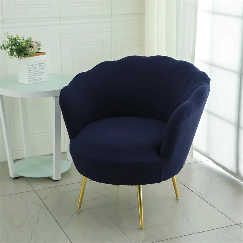 housse fauteuil blanc bleu rose gris beiges rayures horizontales moderne pieds dorés machine extensible