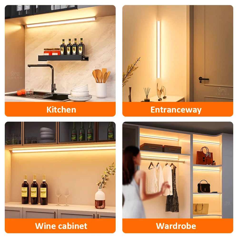 ruban lumineux led blanc moderne adhésif 30cm 50cm interrupteur tactile adjustable