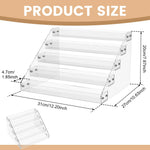 présentoir pyramidal acrylique transparent multi niveaux stockage figurines cosmétiques minimaliste