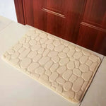 Tapis antidérapant salle de bain jaune clair