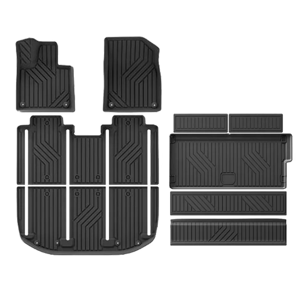 tapis sol voiture noir rayures diagonales moderne avant gauche avant droit arrière coffre
