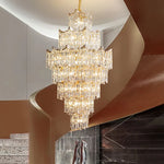 lustre cristal doré élégant moderne encastré brillant transparent haute qualité facile