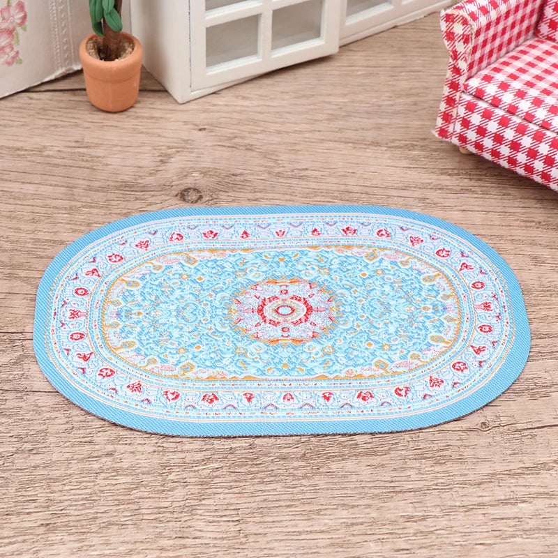 tapis peluche floral rouge bleu vert rose classique sports enfants maison poupée