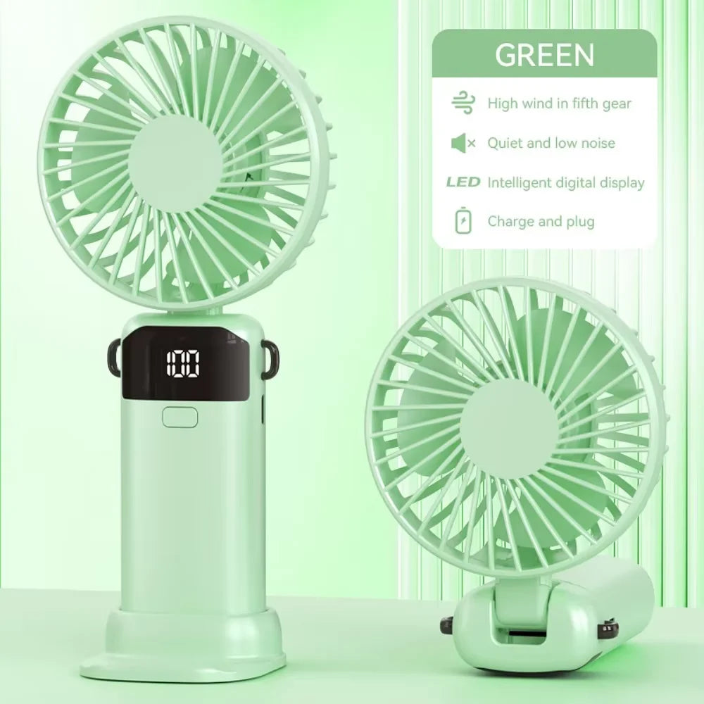 ventilateur portable led rechargeable moderne contrôle tactile noir violet beige
