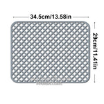 tapis cuisine silicone gris moderne perforé protection évier 72x39.5cmversiblelavabo