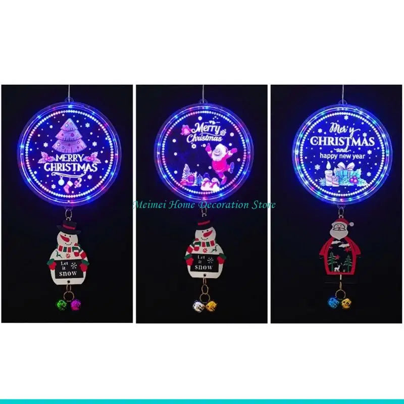 décoration noël motif bonhomme neige clochette pince mèche let it snow merry christmas festive