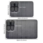 tapis sol gris rayures horizontales moderne antidérapant absorbant lavable machine confortable salon chambre
