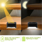 lampe solaire led moderne noire adhésive compacte extérieure balcon jardin vis