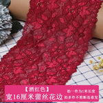 ruban élastique dentelle large 16cm serviettes classiques couleurs variées usage partie decoration