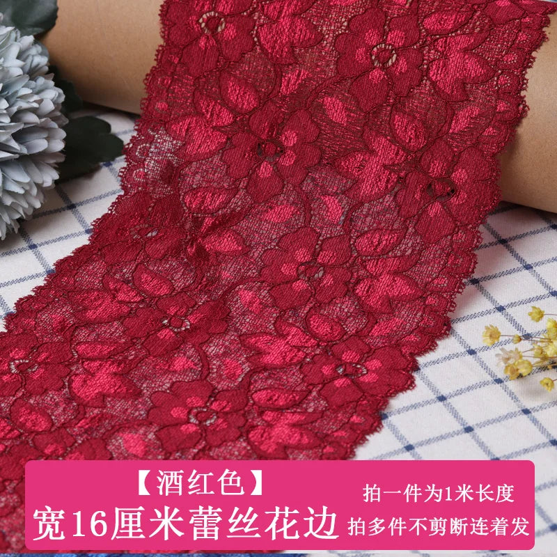 ruban élastique dentelle large 16cm serviettes classiques couleurs variées usage partie decoration