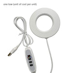 lampe led plante hauteur réglable lumière blanche circulaire moderne câble usb interrupteur
