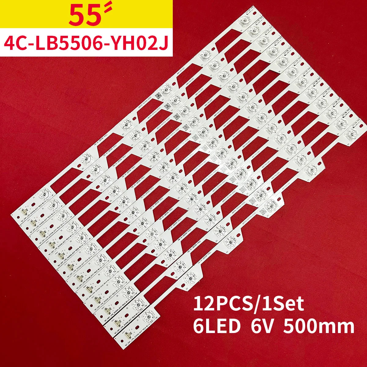 bande led 55 inch tv éclairage spécial 6v 500mm blanc moderne aluminium connecteurs led