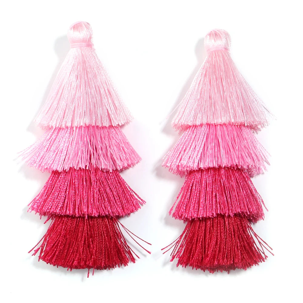 pompons franges polyester violet vert bleu rose boho chic décor maison rideau vêtement