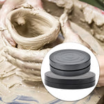 support poterie noir circulaire gravure centrale moderne opaque sculpteur potier