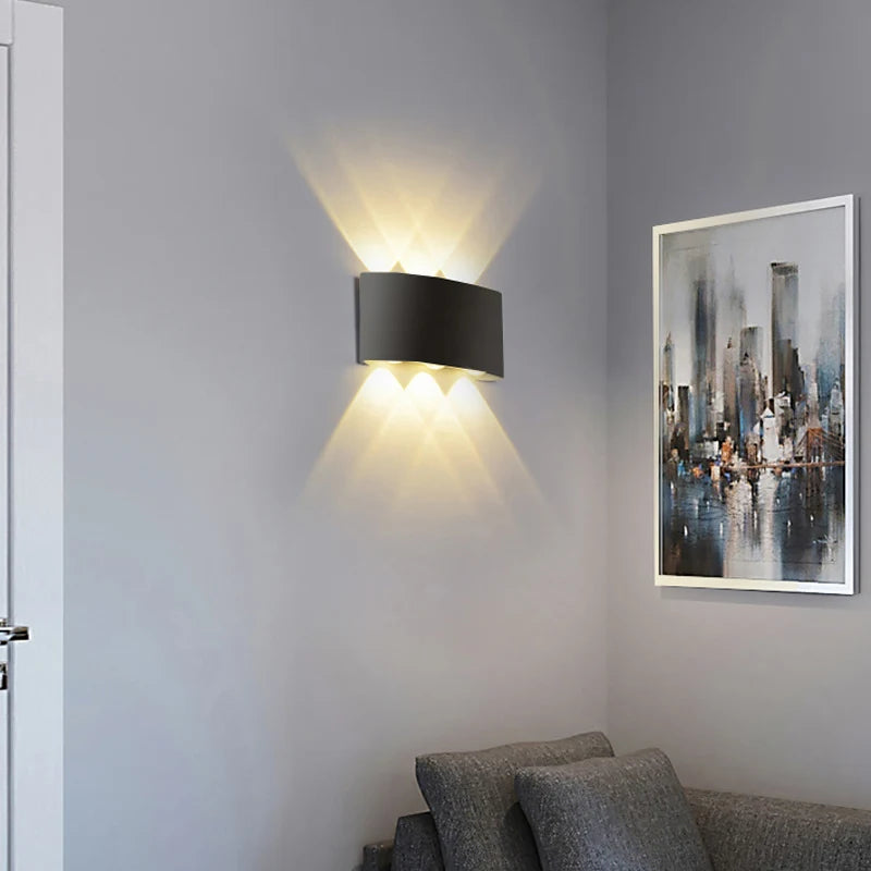 lampe murale led moderne noire éclairage quotidien toucher marche arrêt cuisine chambre salon étude