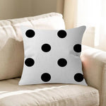 housse coussin carré motif pois animal compagnie moderne polyester coton noir blanc chambre lit